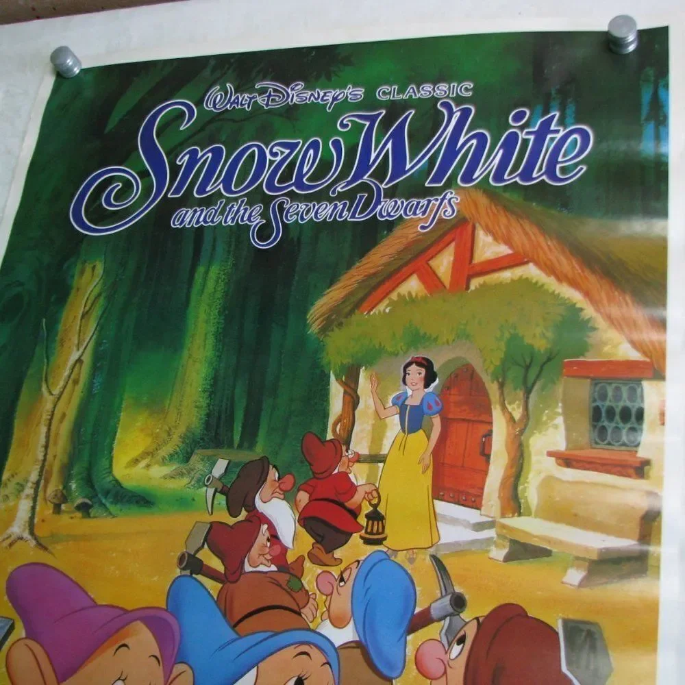 Vintage Snow White 50th Anniversary Movie  Poster
